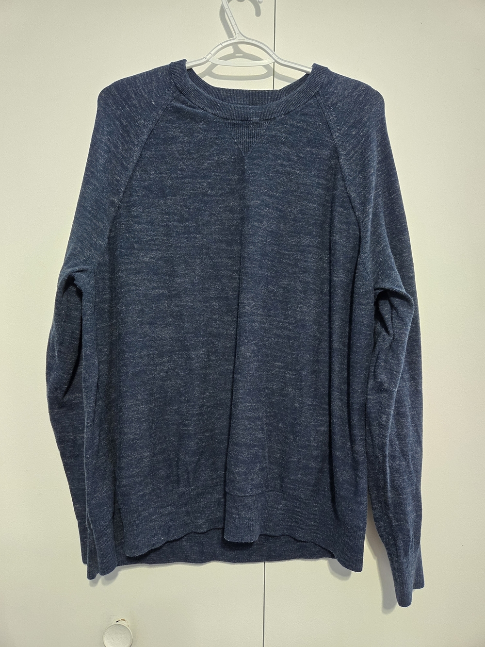 Banana Republic Men’s XL Organic Cotton Sweater Blue Crewneck Lightweight Knit